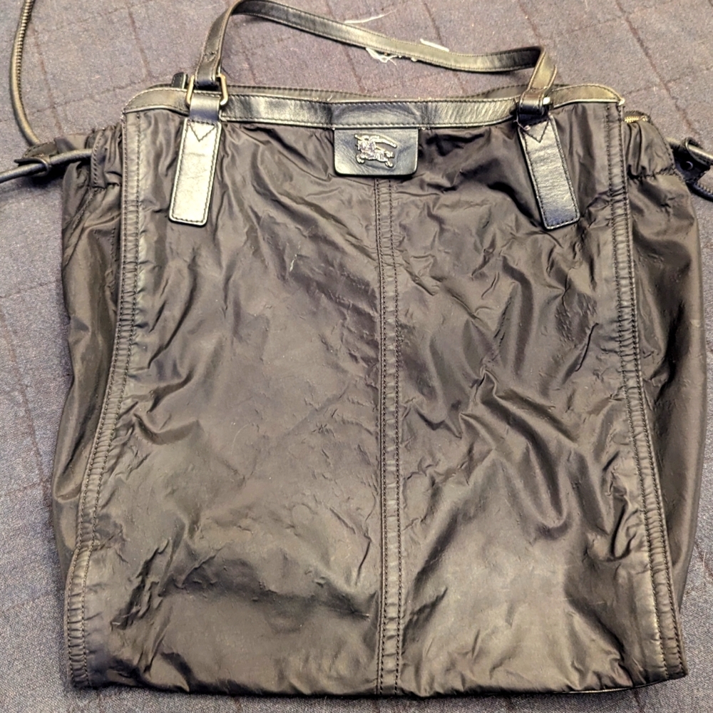 Burberry Nylon Hourseferry House Tote Bag